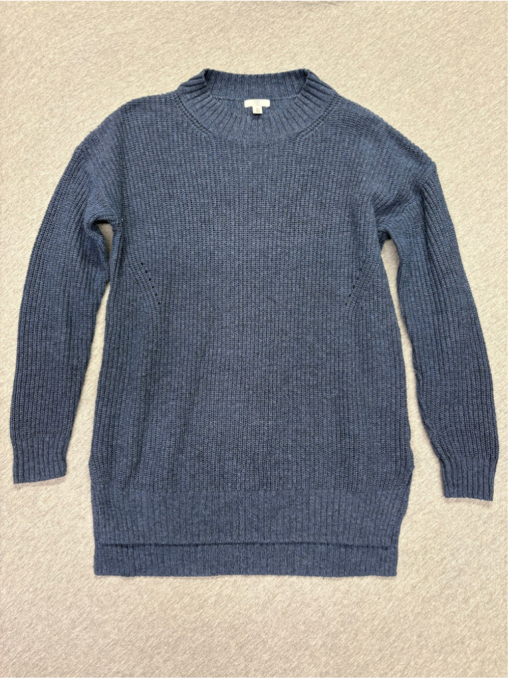 BP Nordstrom Blue Chunky Knit High Low Crewneck Sweater Women’s XS